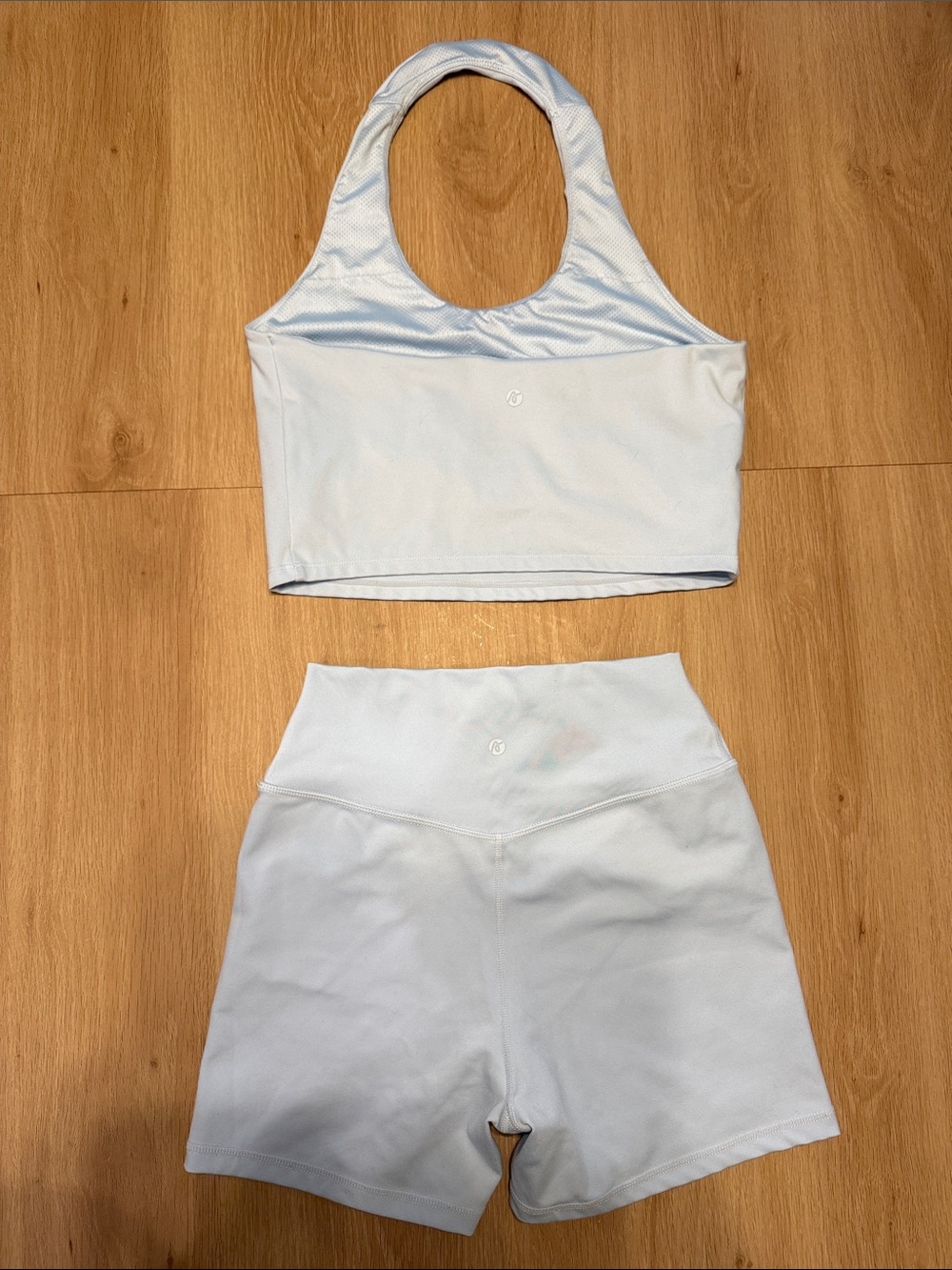 AYBL Pale Blue Halter Tank & Shorts Set - Picture 2 of 3